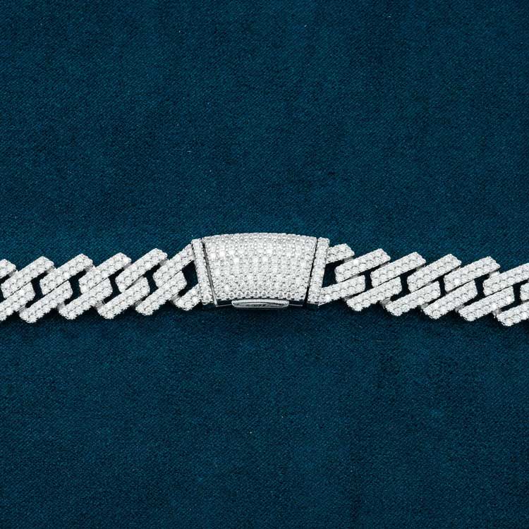 2 Cuban Link VVS Moissanite Chain Hip Hop 925 Sterling Silver