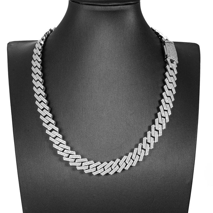 2 Cuban Link VVS Moissanite Chain Hip Hop 925 Sterling Silver