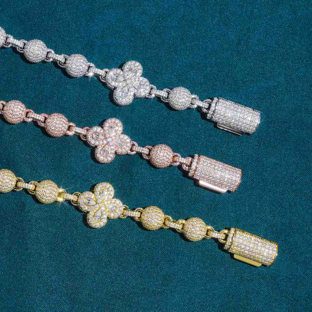19MM 925 Silver Flower Ball Chain For Women Jewelry Fashion