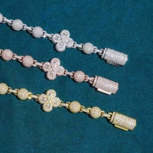 19MM 925 Silver Flower Ball Chain For Women Jewelry Fashion