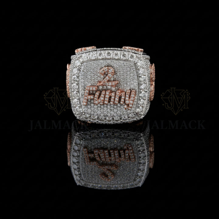 Custom 2 Family Moissanite Signet Ring