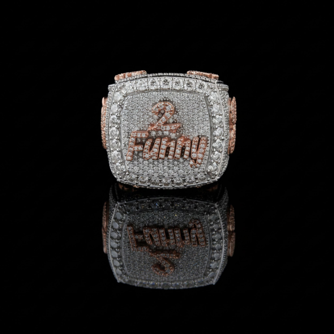 Custom 2 Family Moissanite Signet Ring