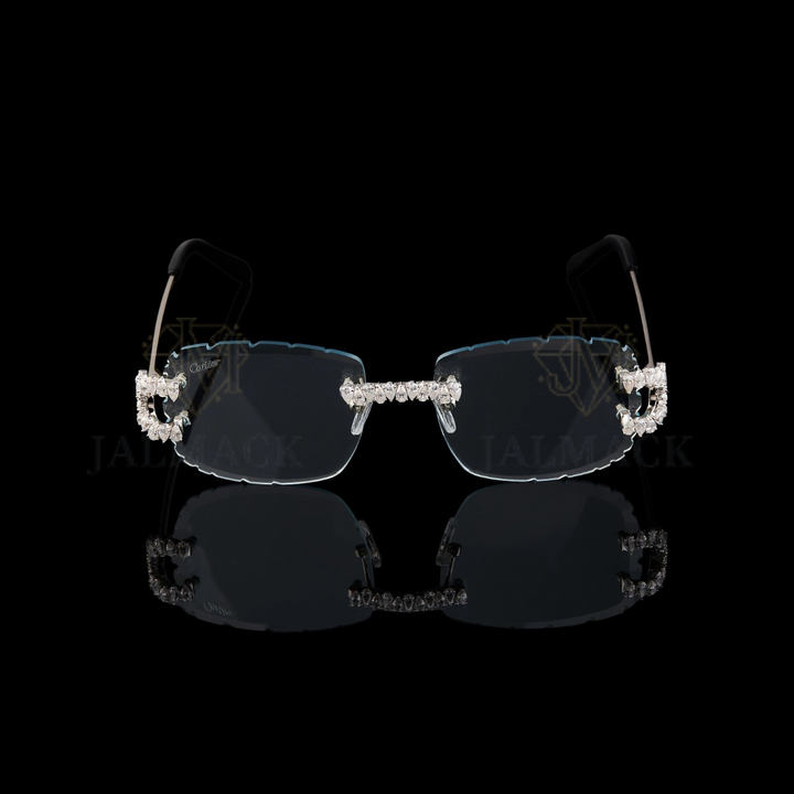 Luxury Black Rimless Moissanite Sunglasses