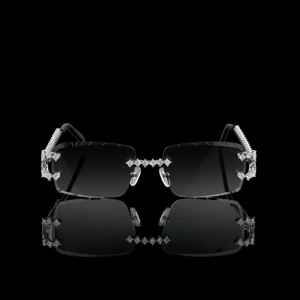 Luxury Rimless Moissanite Diamond Sunglasses