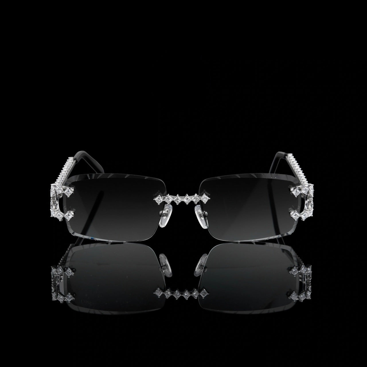Luxury Rimless Moissanite Diamond Sunglasses