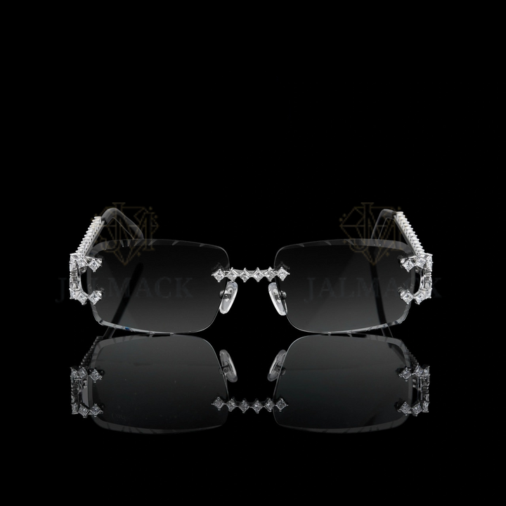 Luxury Rimless Moissanite Diamond Sunglasses