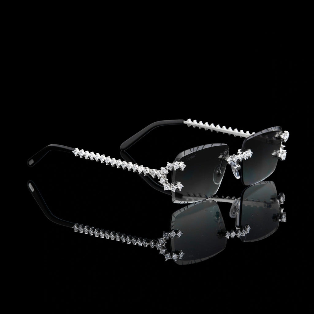 Luxury Rimless Moissanite Diamond Sunglasses