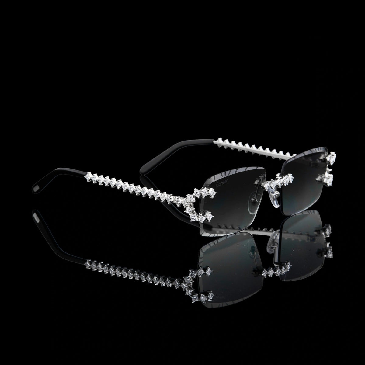 Luxury Rimless Moissanite Diamond Sunglasses
