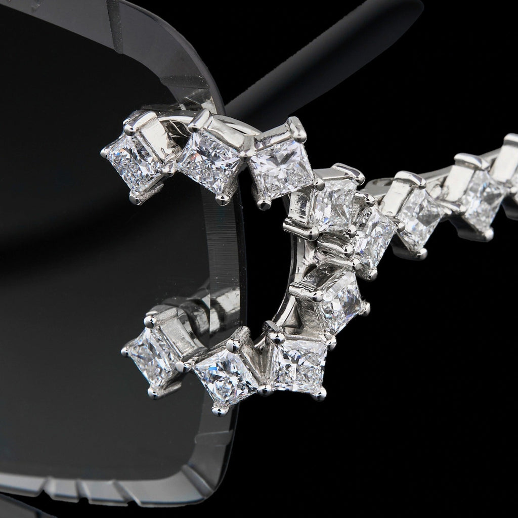 Luxury Rimless Moissanite Diamond Sunglasses