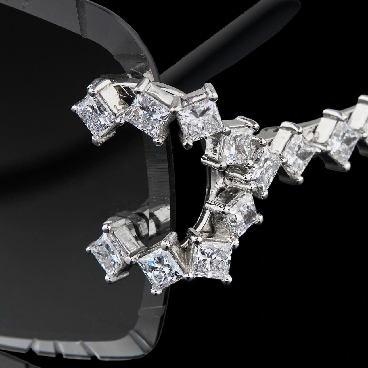 Luxury Rimless Moissanite Diamond Sunglasses