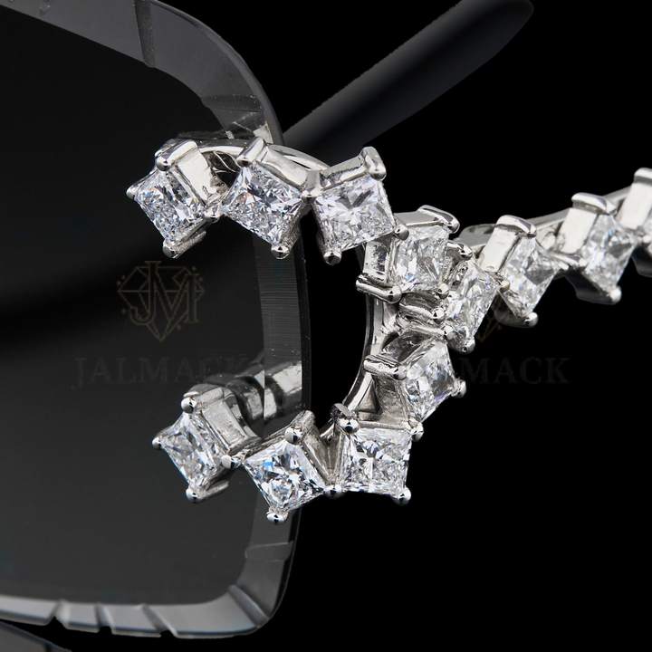 Luxury Rimless Moissanite Diamond Sunglasses