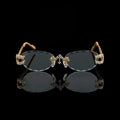 Luxury Gold Cross Bridge Moissanite Sunglasses