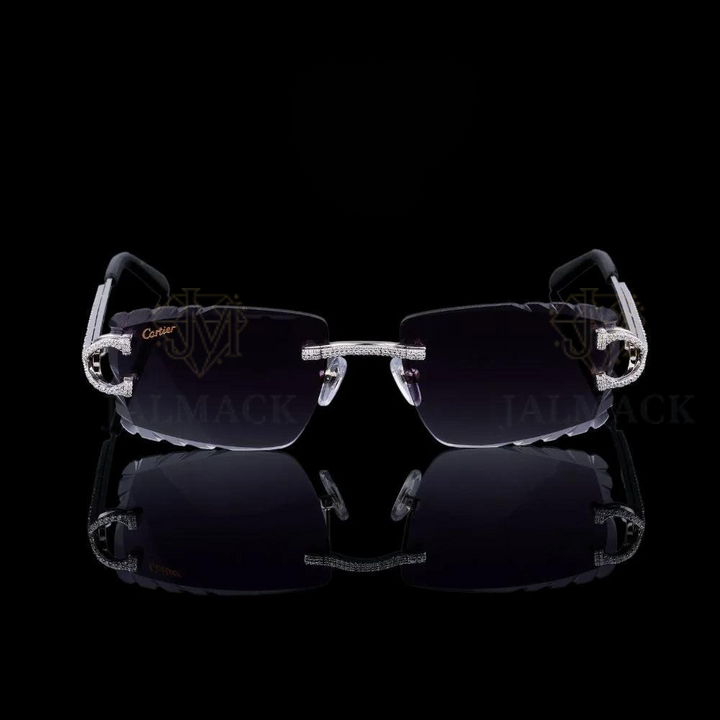 Luxury Iced Out Moissanite Rimless Sunglasses