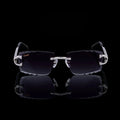Luxury Silver Pavé Moissanite Sunglasses