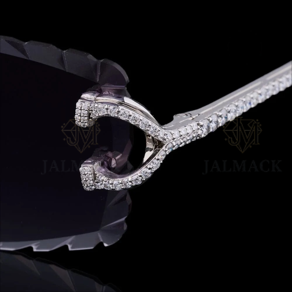 Luxury Iced Out Moissanite Rimless Sunglasses