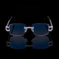 Luxury Blue Lens Moissanite Sunglasses