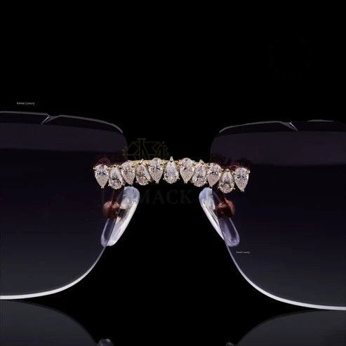 Luxury Black Lens Moissanite Sunglasses