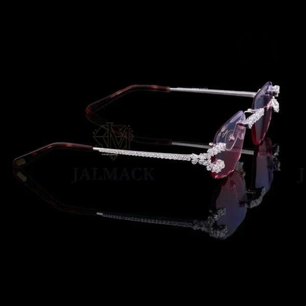 Luxury Pink Gradient Moissanite Sunglasses