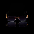 Luxury Gold Pear Cut Moissanite Sunglasses