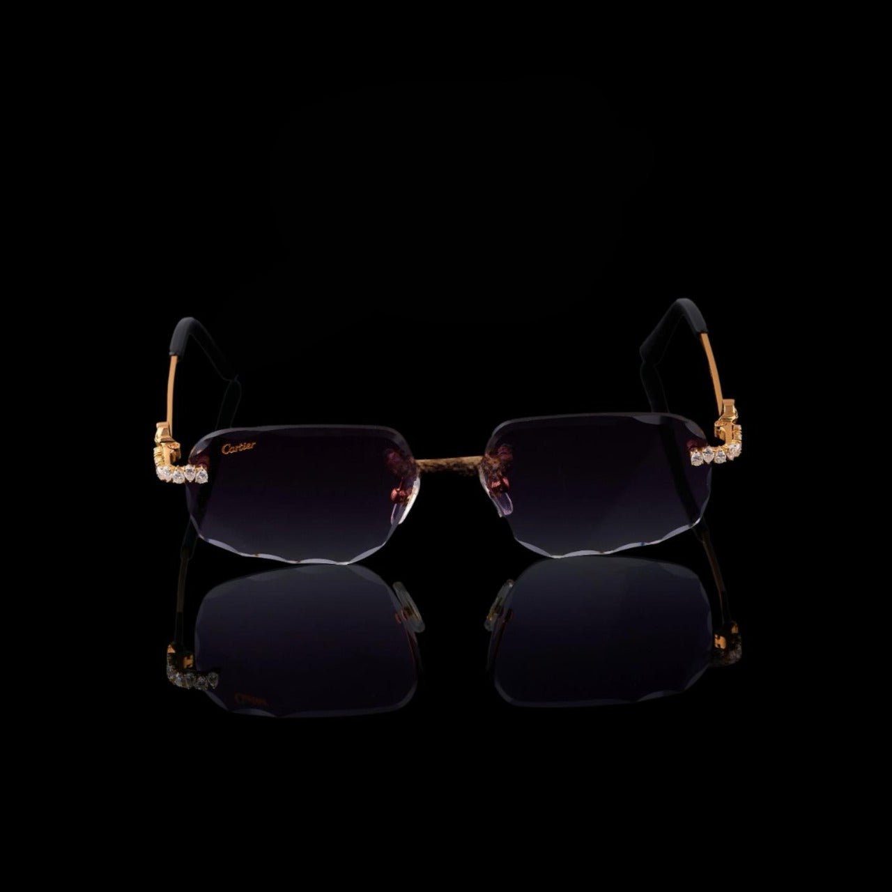 Luxury Gold Pear Cut Moissanite Sunglasses