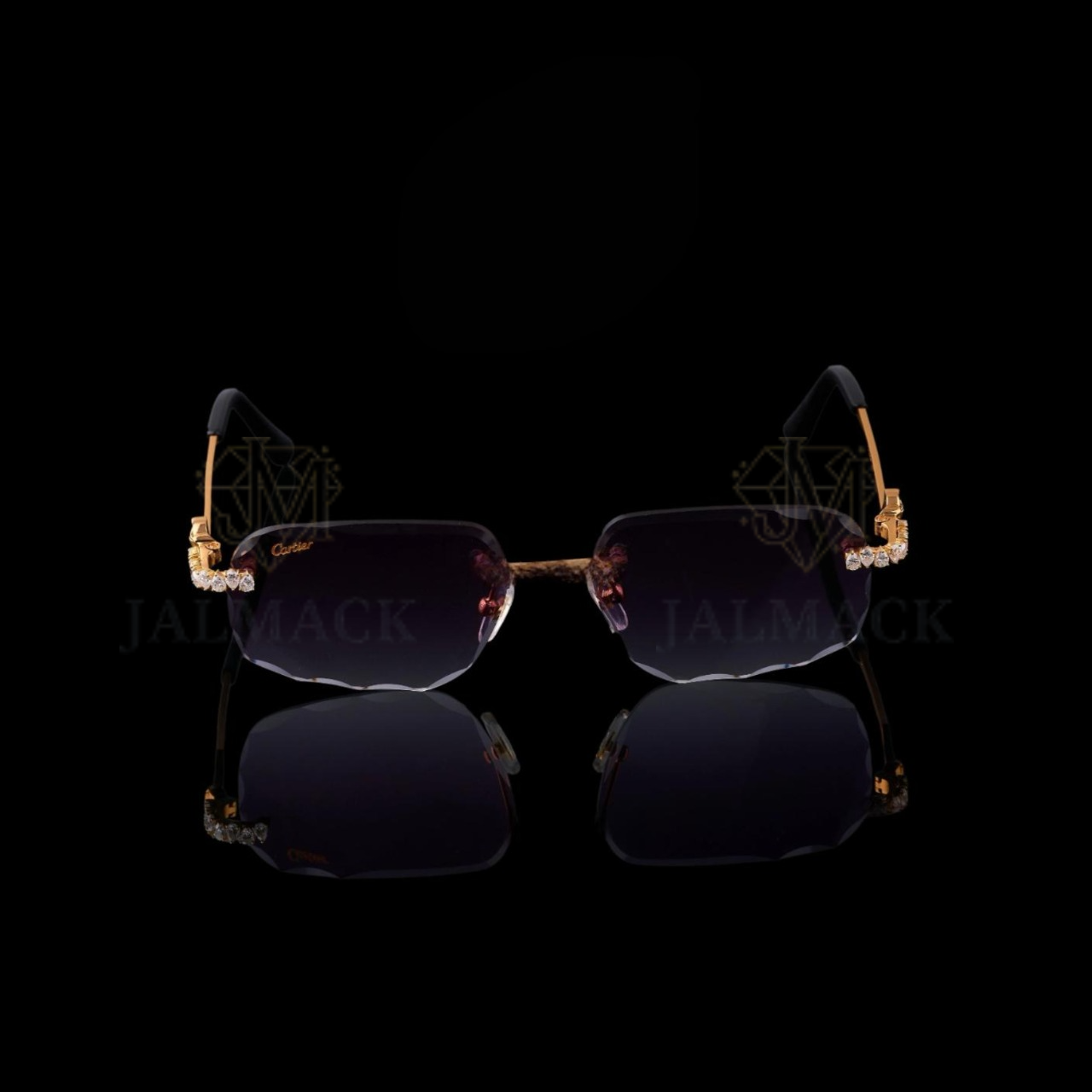 Luxury Gold Pear Cut Moissanite Sunglasses