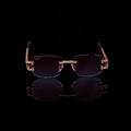 Luxury Purple Lens Moissanite Sunglasses