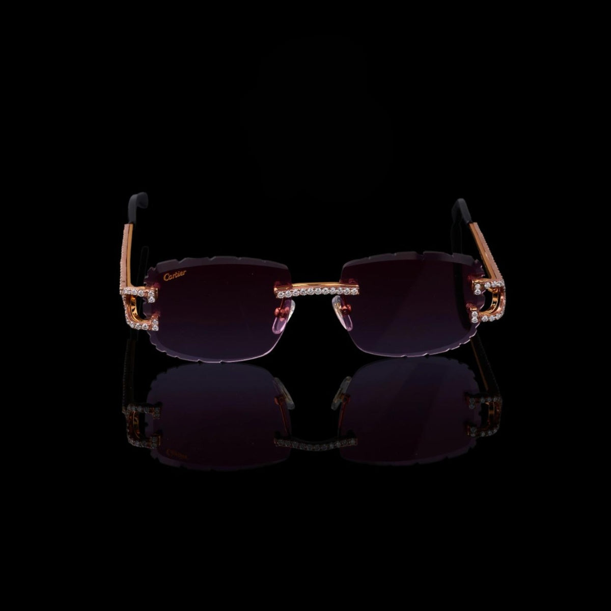 Luxury Purple Lens Moissanite Sunglasses