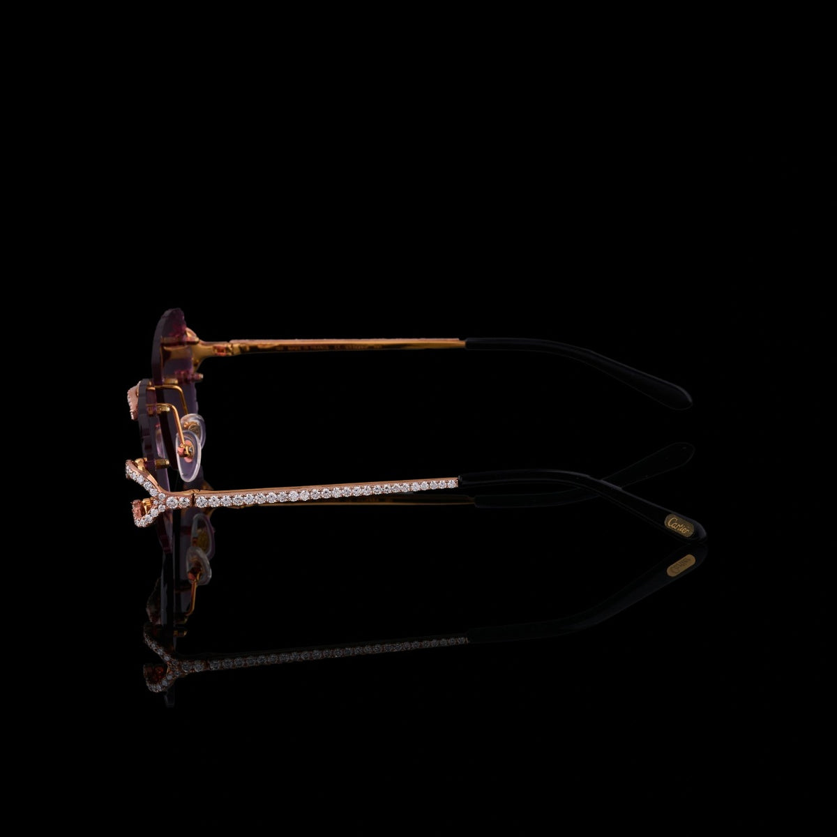 Luxury Purple Lens Moissanite Sunglasses