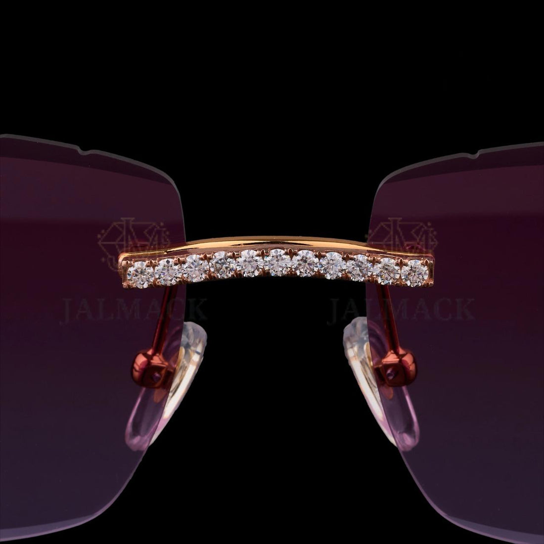 Luxury Purple Lens Moissanite Sunglasses