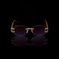 Luxury Purple Gradient Rimless Sunglasses