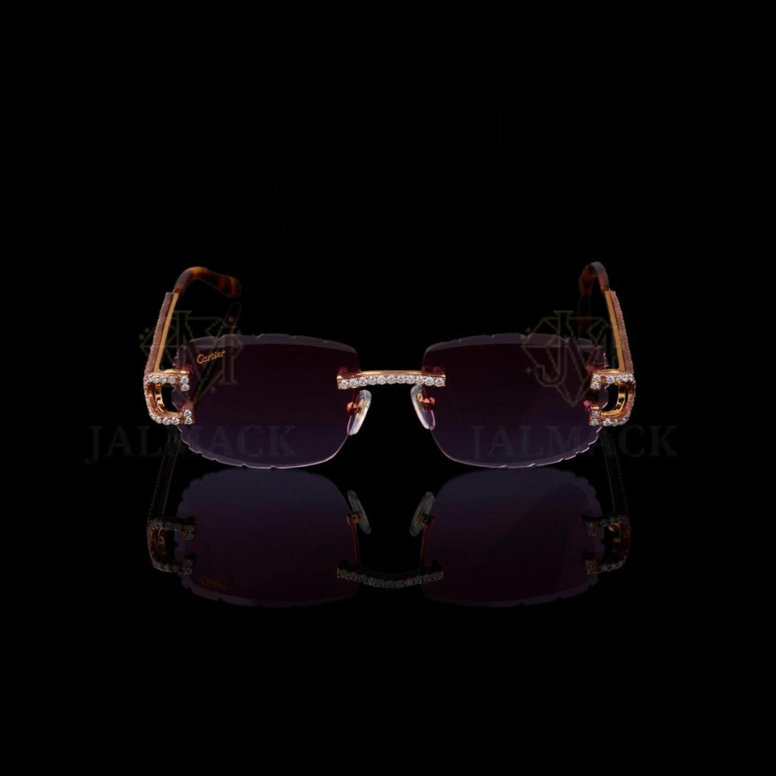 Luxury Purple Gradient Rimless Sunglasses