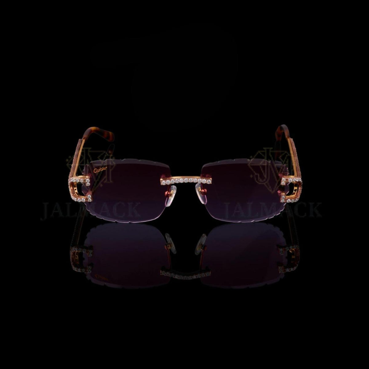 Luxury Purple Gradient Rimless Sunglasses