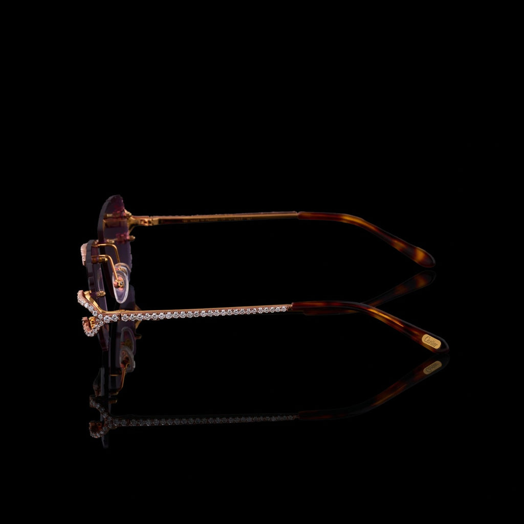 Luxury Purple Gradient Rimless Sunglasses