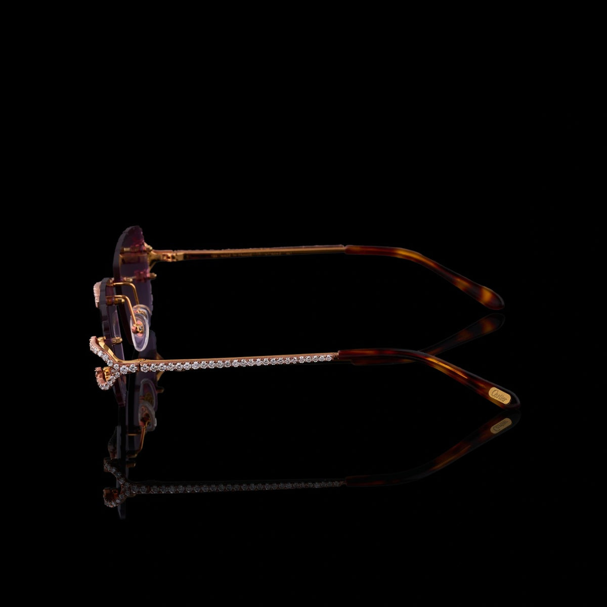 Luxury Purple Gradient Rimless Sunglasses