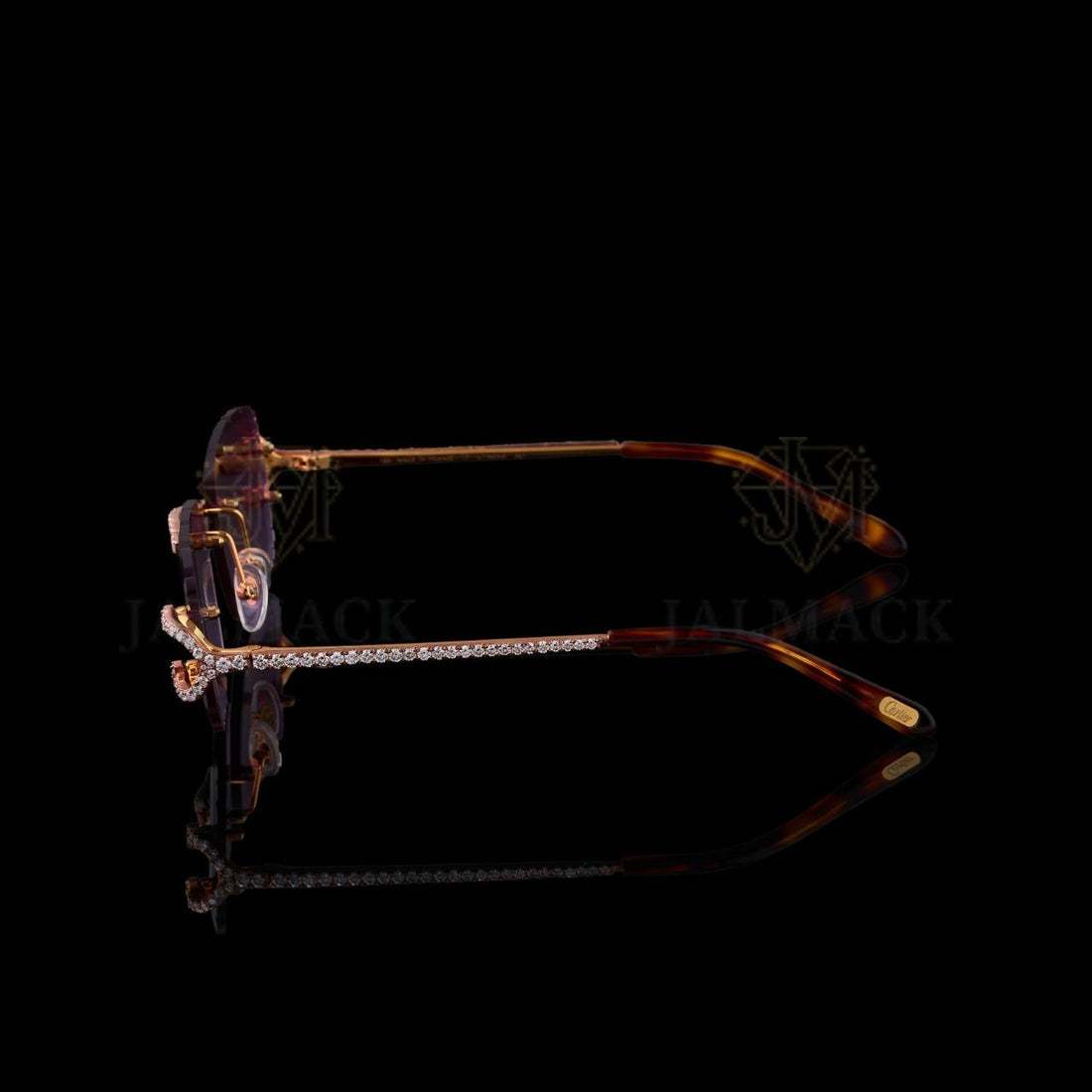 Luxury Purple Gradient Rimless Sunglasses