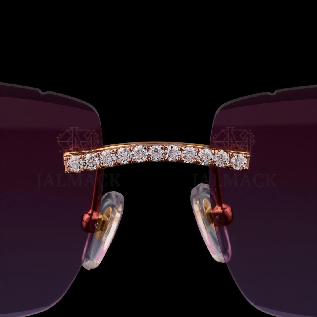 Luxury Purple Gradient Rimless Sunglasses