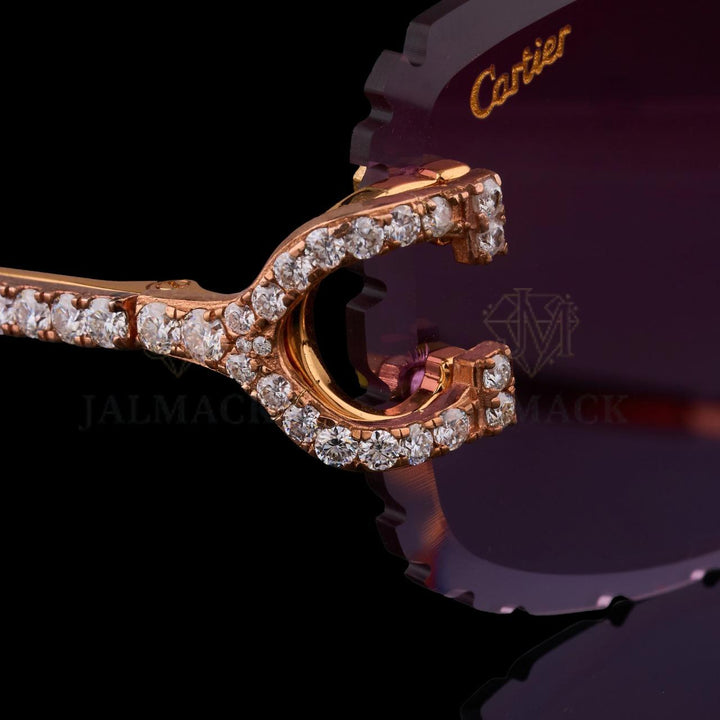 Luxury Purple Gradient Rimless Sunglasses