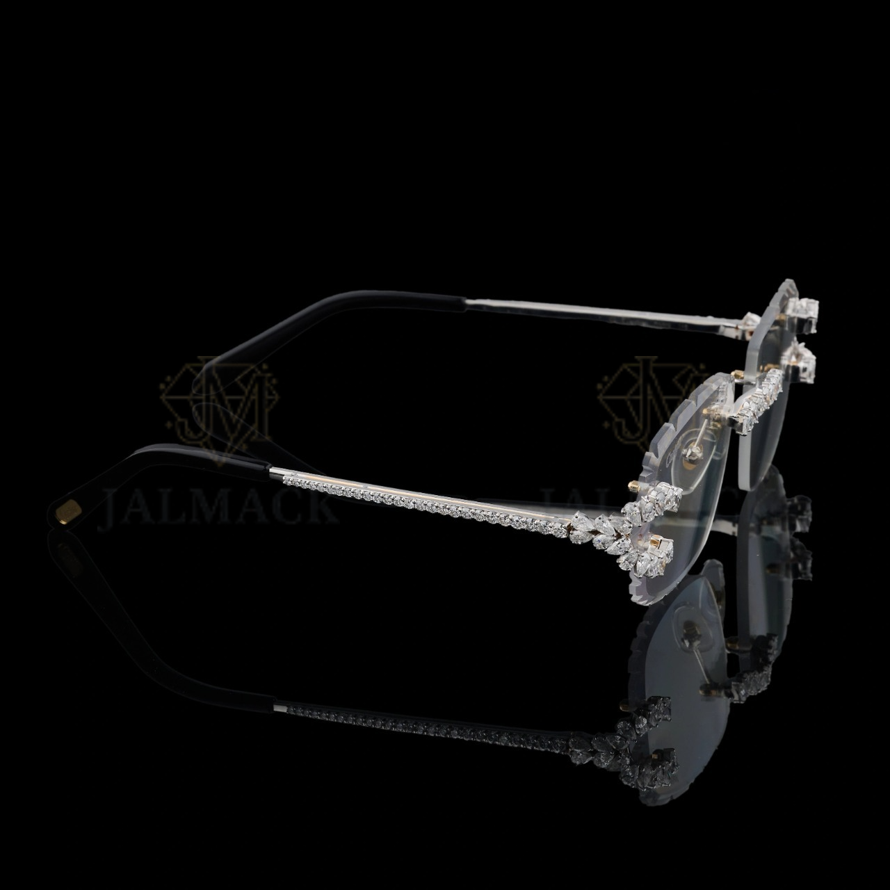 Luxury Princess Cut Moissanite Rimless Sunglasses