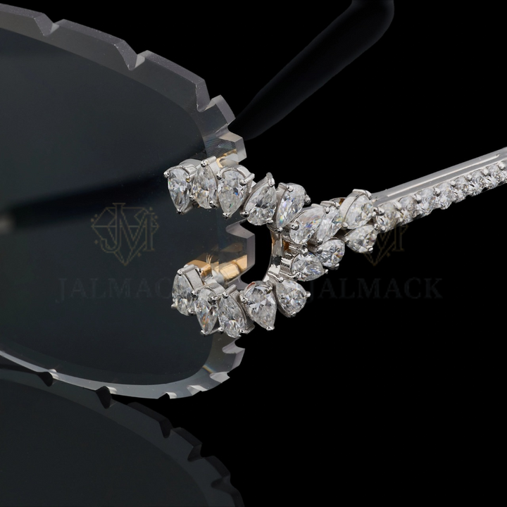 Luxury Princess Cut Moissanite Rimless Sunglasses