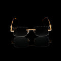 Luxury Gold Panther Moissanite Sunglasses