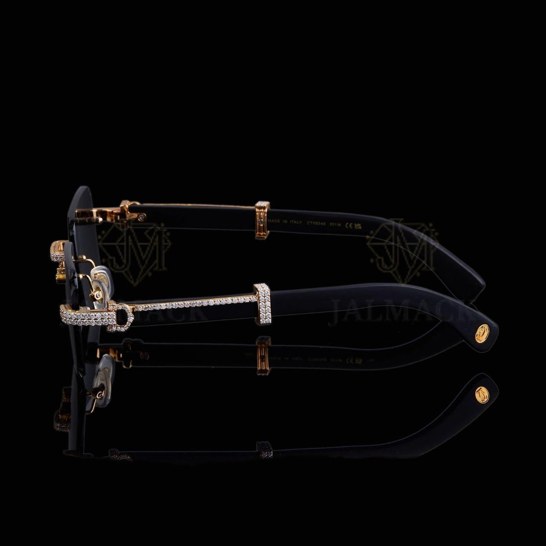 Luxury Black Diamond Rimless Sunglasses
