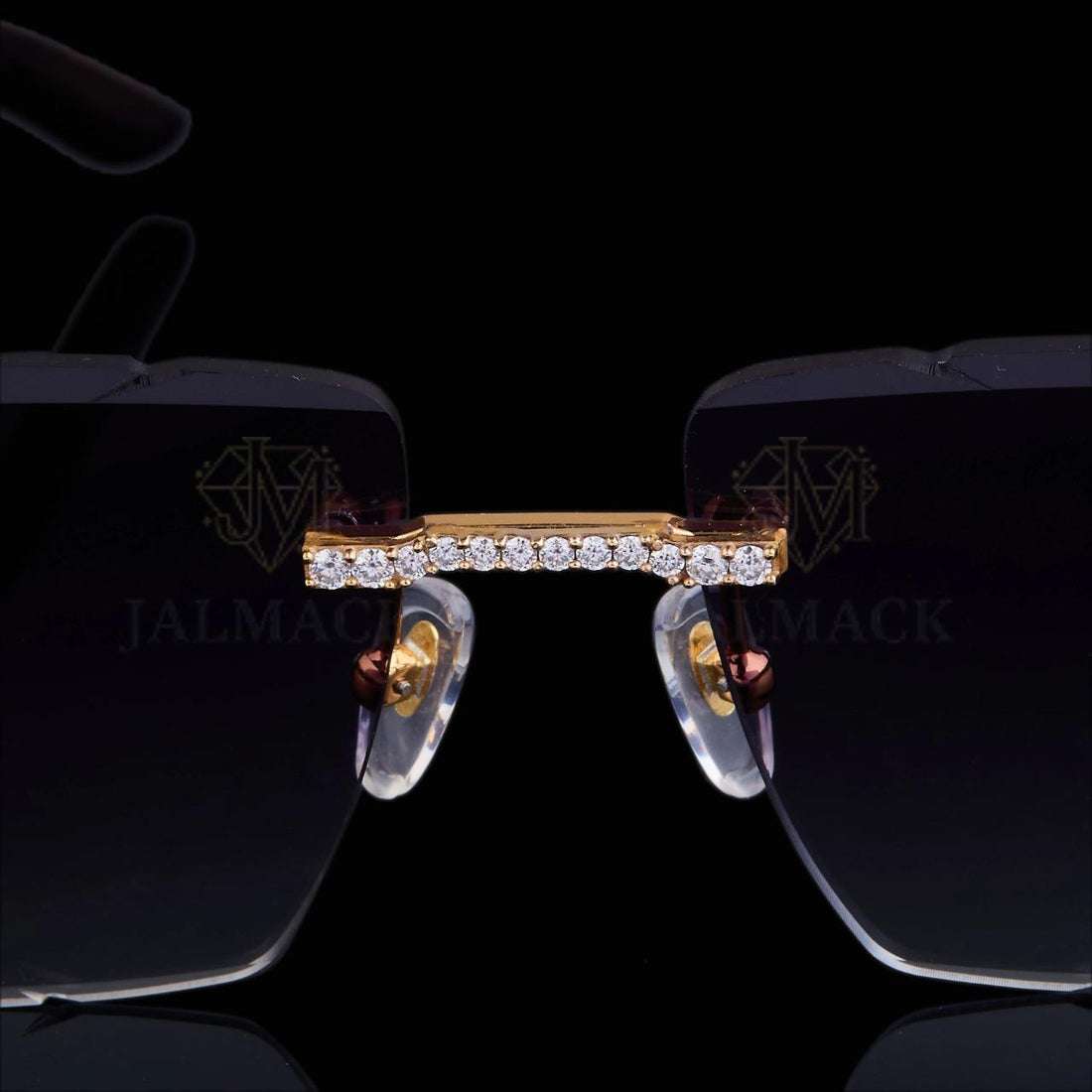 Luxury Black Diamond Rimless Sunglasses