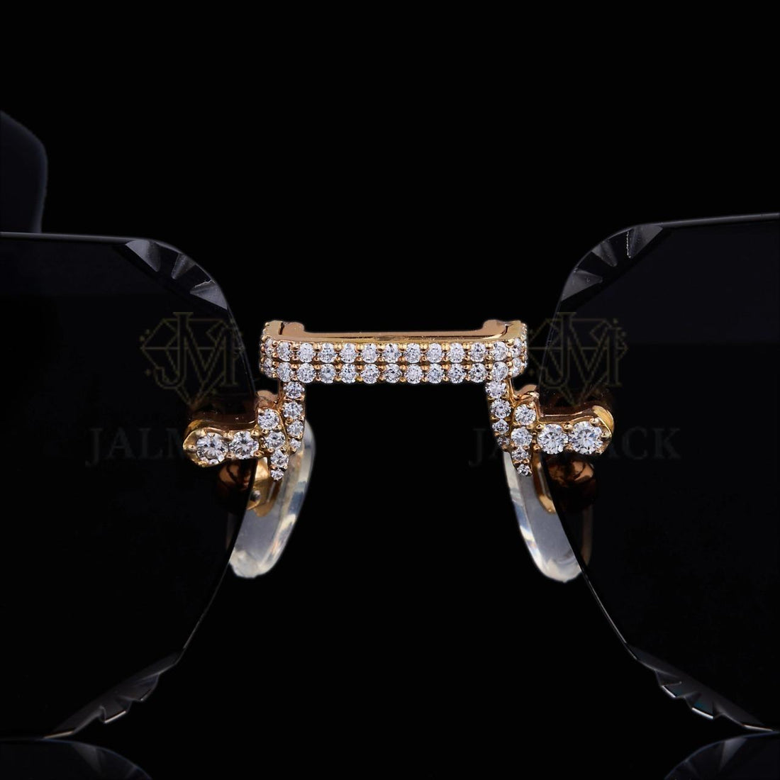 Luxury Gold Moissanite Rimless Sunglasses