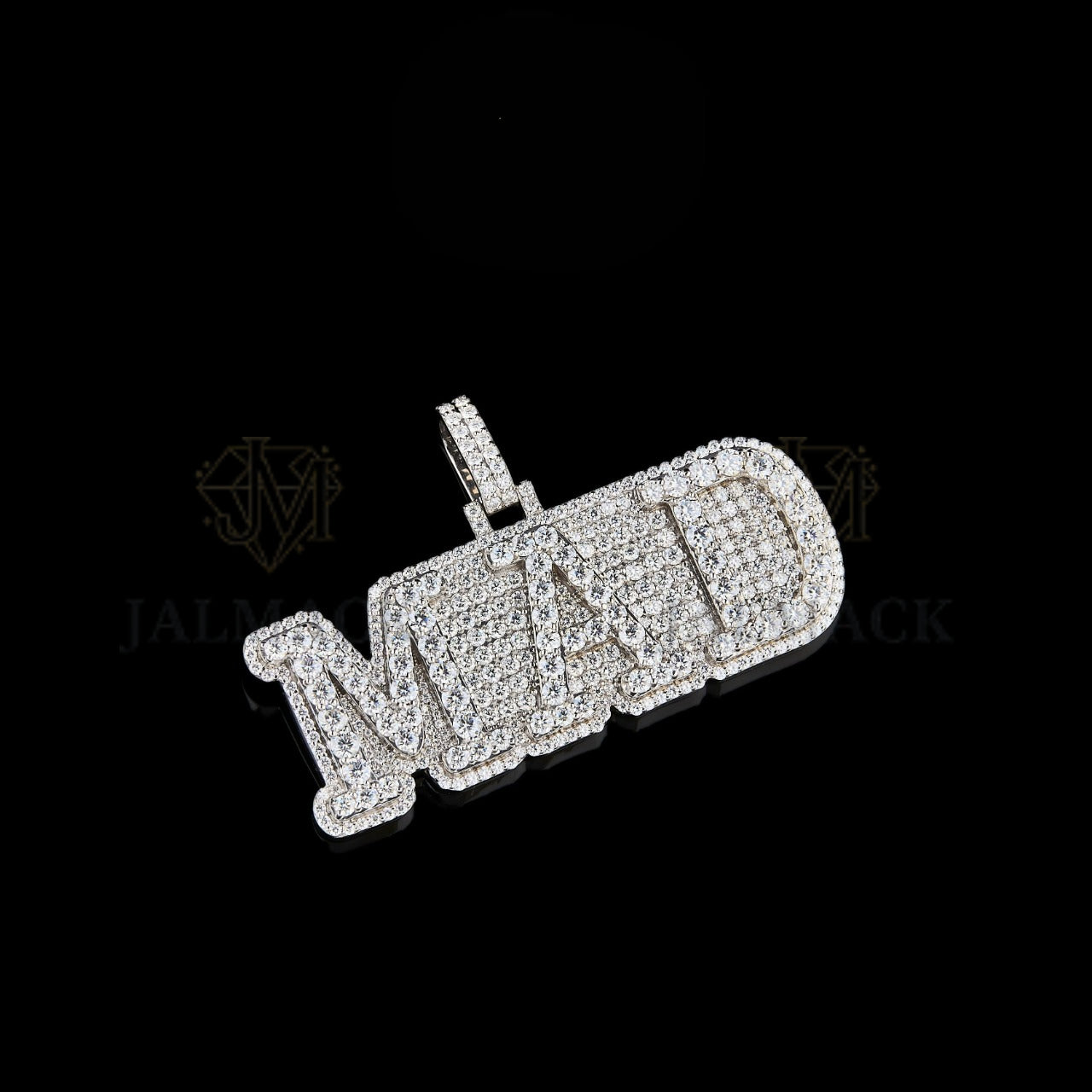 Custom MIND Moissanite Letter Pendant VVS1 D Color Fully Iced Out