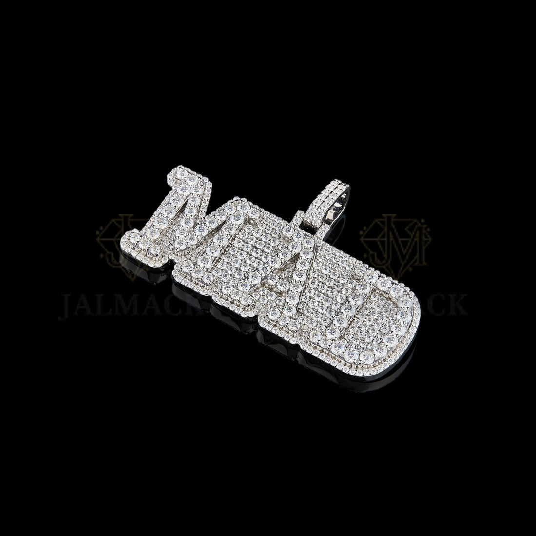 Custom MIND Moissanite Letter Pendant VVS1 D Color Fully Iced Out