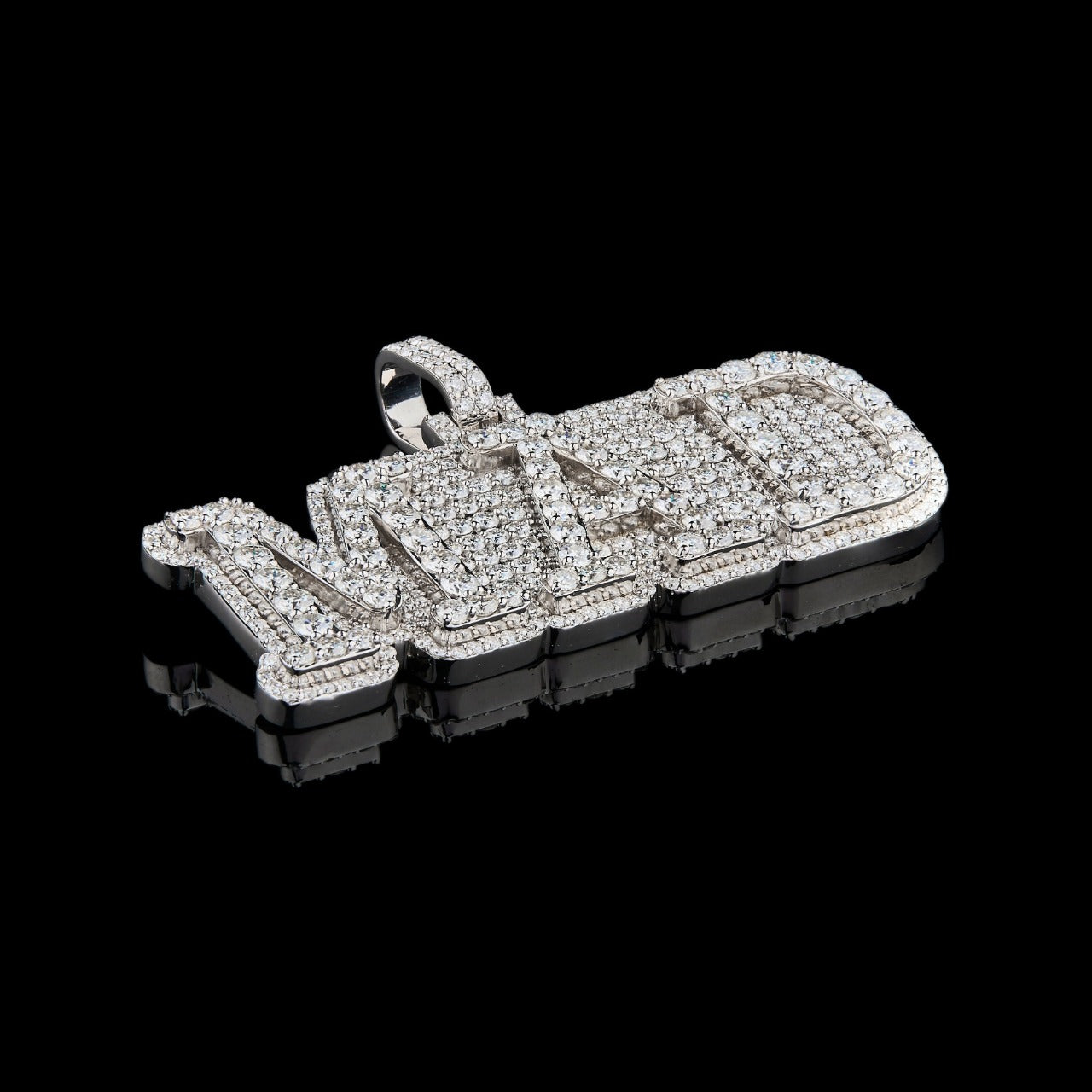 Custom MAD Moissanite Letter Pendant VVS1 D Color Fully Iced Out