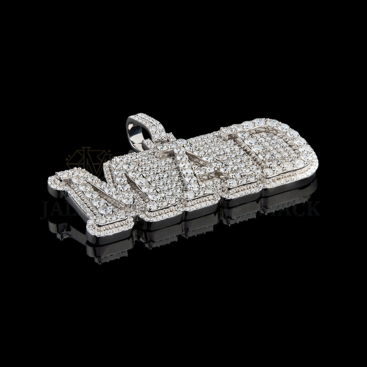 Custom MIND Moissanite Letter Pendant VVS1 D Color Fully Iced Out