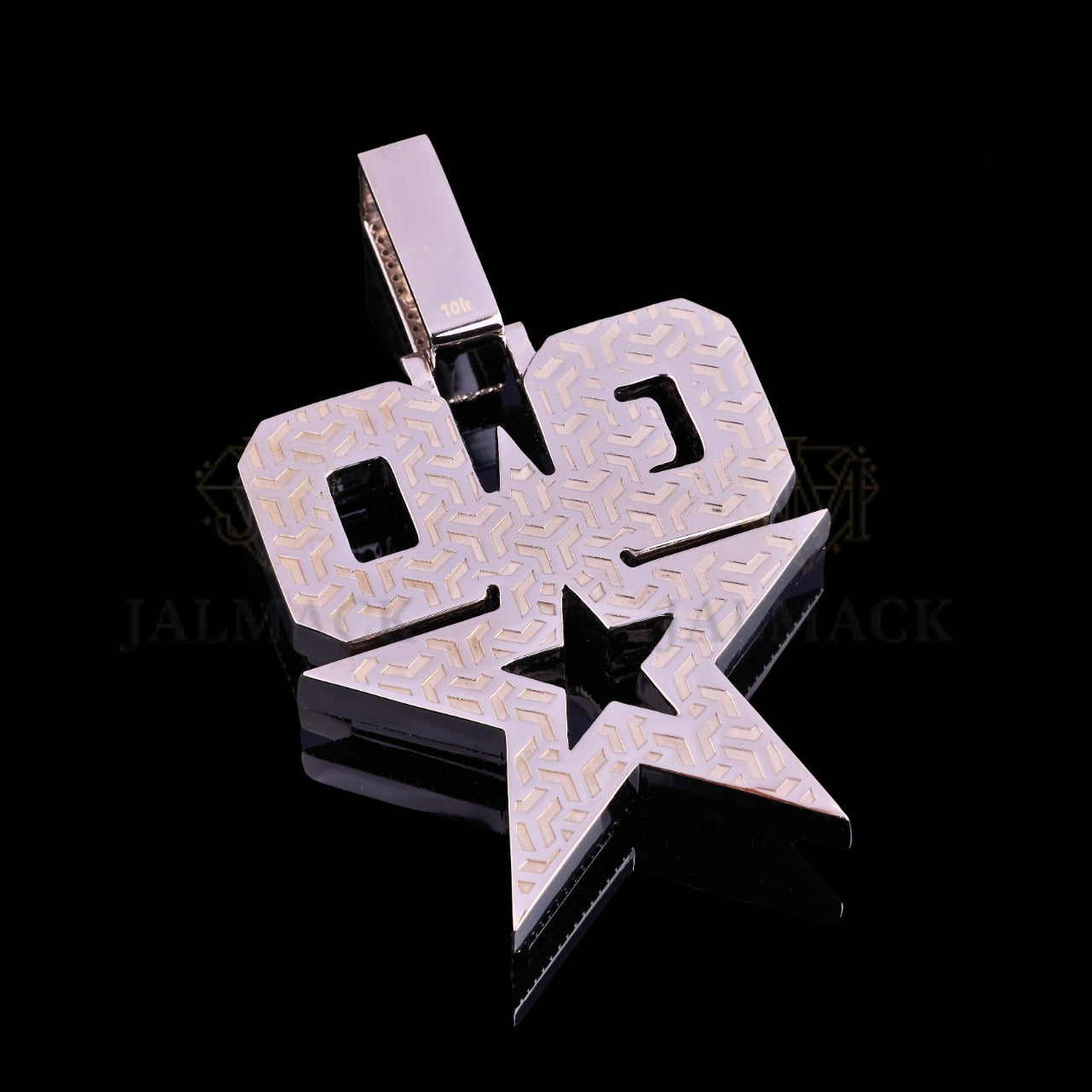 Custom GO Star Moissanite Logo Pendant VVS1 D Color Fully Iced Out