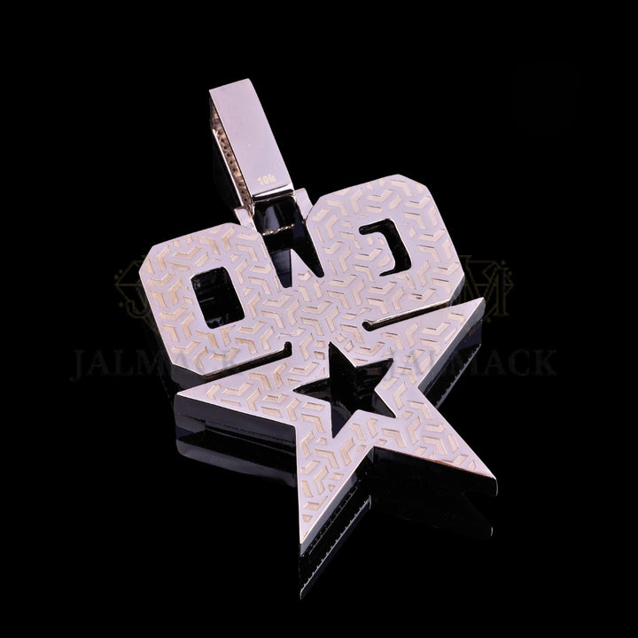 Custom GO Star Moissanite Logo Pendant VVS1 D Color Fully Iced Out