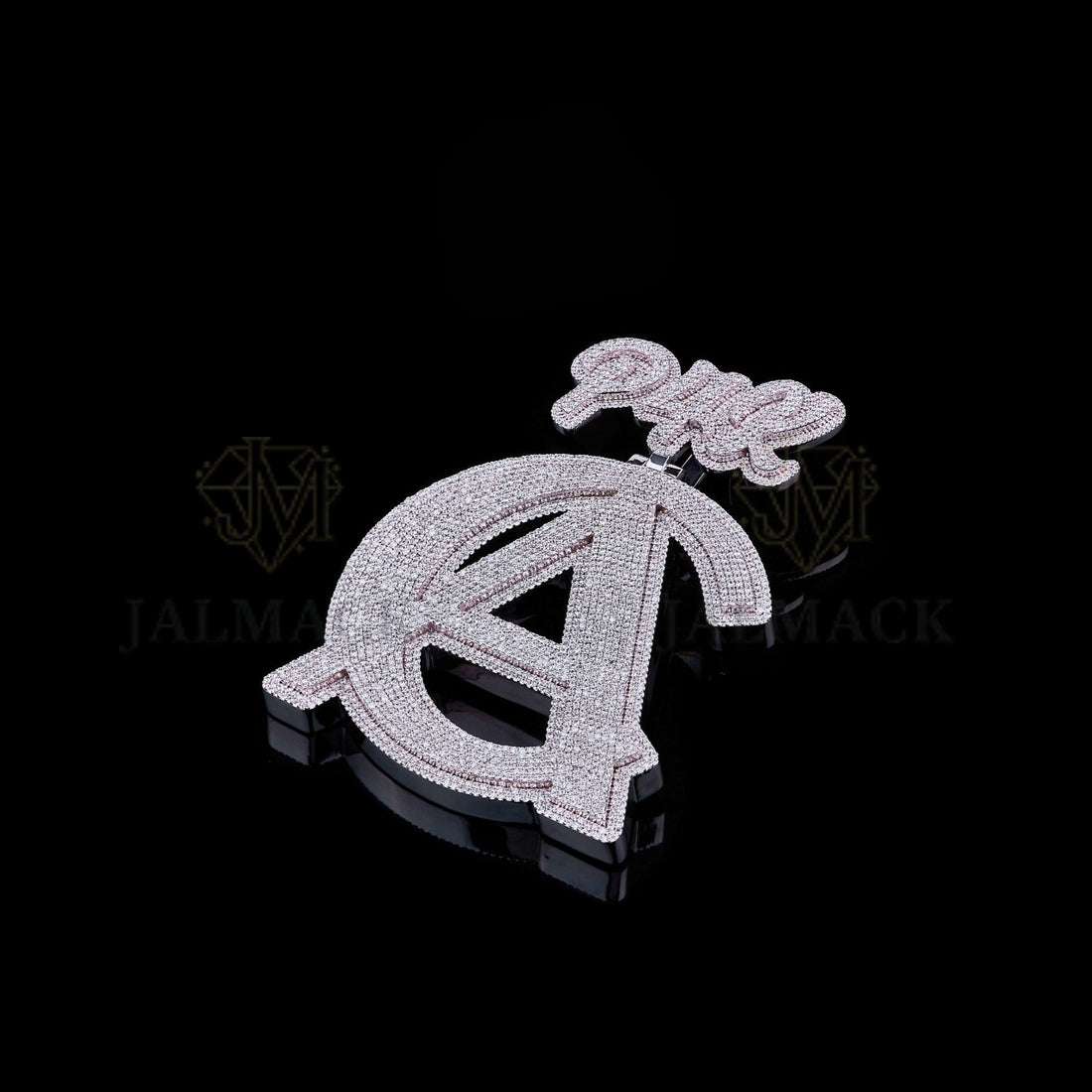 Custom CA Monogram Moissanite Pendant VVS1 D Color Fully Iced Out